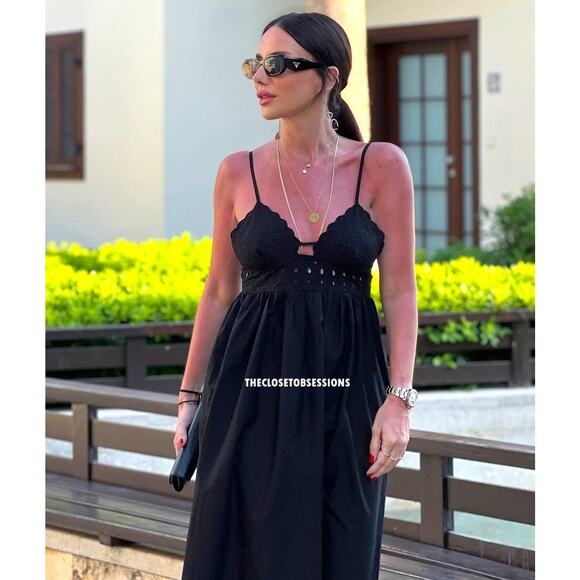 ZARA Embroidered Eyelet Midi Dress NWT LAST ONE!!! - Picture 4 of 16